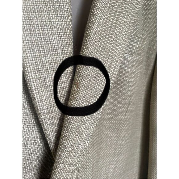 Versini 100% Silk Sport Coat Blazer Jacket Men’s 39 Long Beige/ Tan/ Woven - Picture 3 of 9